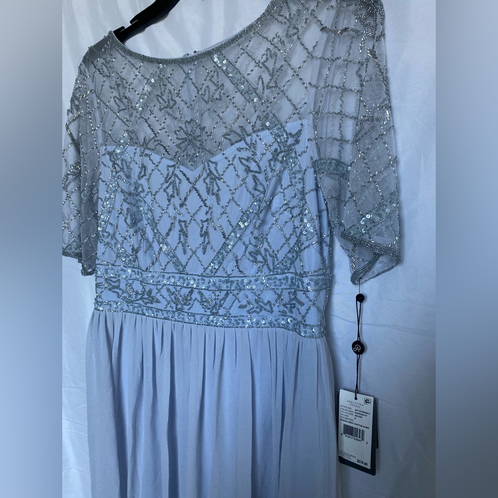 NWT Adrianna Papell Beaded Gown Size 8 - Picture 6 of 12